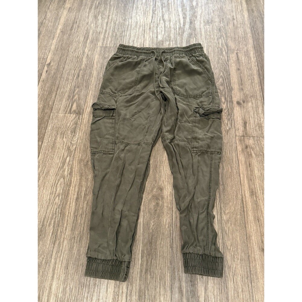 GARAGE Cargo Jogger Pants Women S Green‎ Tapered Activewear Casual-Stylish-Fun